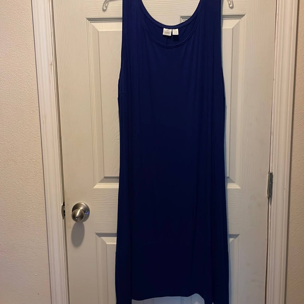 Royal blue sleeveless dress